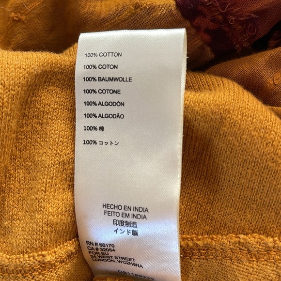 Free People - Light Magic Henley - Bohemian Mustard and Rust Top- size S - Picture 6 of 6